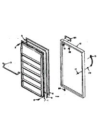 Door Parts parts for Kenmore Freezer 106.627121 (106627121, 106 627121) from AppliancePartsPros.com