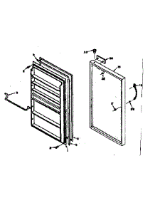 Door Parts parts for Kenmore Freezer 106.627122 (106627122, 106 627122) from AppliancePartsPros.com