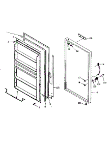 Door Parts parts for Kenmore Freezer 106.627151 (106627151, 106 627151) from AppliancePartsPros.com