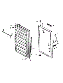 Door Parts parts for Kenmore Freezer 106.627152 (106627152, 106 627152) from AppliancePartsPros.com