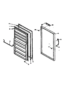 Door Parts parts for Kenmore Freezer 106.627202 (106627202, 106 627202) from AppliancePartsPros.com