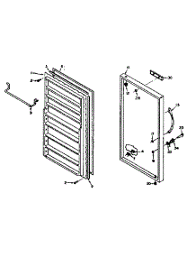 Door Parts parts for Kenmore Freezer 106.627221 (106627221, 106 627221) from AppliancePartsPros.com