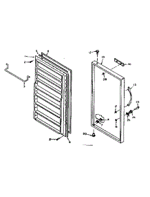 Door Parts parts for Kenmore Freezer 106.627222 (106627222, 106 627222) from AppliancePartsPros.com