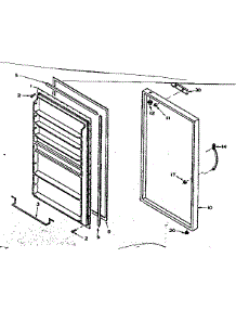 Door Parts parts for Kenmore Freezer 106.627401 (106627401, 106 627401) from AppliancePartsPros.com