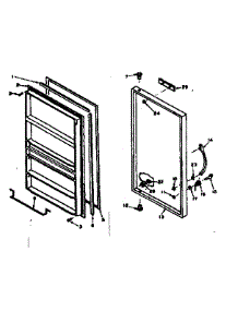 Door Parts parts for Kenmore Freezer 106.627422 (106627422, 106 627422) from AppliancePartsPros.com