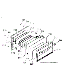 Oven Door Section parts for Kenmore Range 103.9177100 (1039177100, 103 9177100) from AppliancePartsPros.com