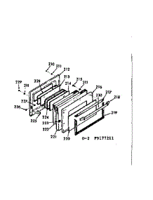 Oven Door Section parts for Kenmore Range 103.9177221 (1039177221, 103 9177221) from AppliancePartsPros.com