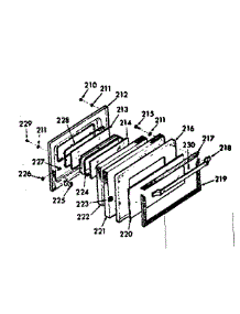 Oven Door Section parts for Kenmore Range 103.9187262 (1039187262, 103 9187262) from AppliancePartsPros.com