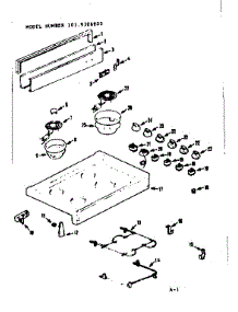 Main Top And Burner Section parts for Kenmore Range 103.9306600 (1039306600, 103 9306600) from AppliancePartsPros.com