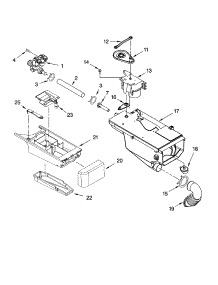 Dispenser Parts parts for Kenmore Washer 110.46462501 (11046462501, 110 46462501) from AppliancePartsPros.com