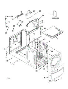 Top And Cabinet Parts parts for Kenmore Washer 110.46462501 (11046462501, 110 46462501) from AppliancePartsPros.com