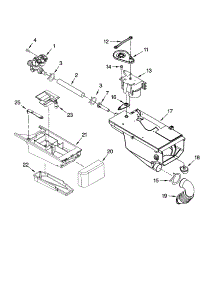 Dispenser Parts parts for Kenmore Washer 110.46472500 (11046472500, 110 46472500) from AppliancePartsPros.com