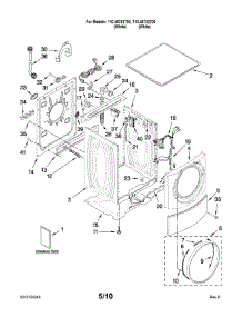 Top And Cabinet Parts parts for Kenmore Washer 110.46742700 (11046742700, 110 46742700) from AppliancePartsPros.com