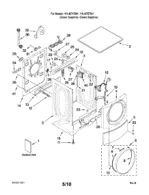 Top And Cabinet Parts parts for Kenmore Washer 110.46747801 (11046747801, 110 46747801) from AppliancePartsPros.com