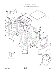 Top And Cabinet Parts parts for Kenmore Washer 110.46747802 (11046747802, 110 46747802) from AppliancePartsPros.com