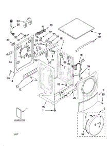Top And Cabinet Parts parts for Kenmore Washer 110.47081600 (11047081600, 110 47081600) from AppliancePartsPros.com