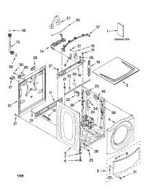 Top And Cabinet Parts parts for Kenmore Washer 110.47511700 (11047511700, 110 47511700) from AppliancePartsPros.com