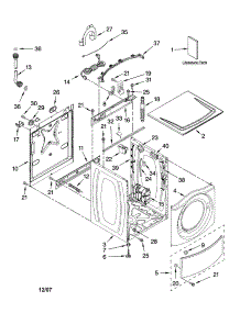Top And Cabinet Parts parts for Kenmore Washer 110.47512603 (11047512603, 110 47512603) from AppliancePartsPros.com