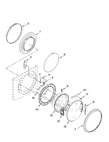 Door And Latch Parts parts for Kenmore Washer 110.47532600 (11047532600, 110 47532600) from AppliancePartsPros.com