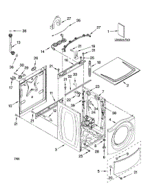 Top And Cabinet Parts parts for Kenmore Washer 110.47532601 (11047532601, 110 47532601) from AppliancePartsPros.com