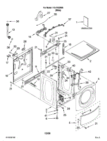Top And Cabinet Parts parts for Kenmore Washer 110.47532605 (11047532605, 110 47532605) from AppliancePartsPros.com