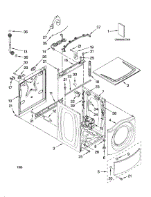 Top And Cabinet Parts parts for Kenmore Washer 110.47542601 (11047542601, 110 47542601) from AppliancePartsPros.com