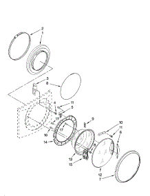 Door And Latch Parts parts for Kenmore Washer 110.47542601 (11047542601, 110 47542601) from AppliancePartsPros.com