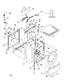 Top And Cabinet Parts parts for Kenmore Washer 110.47542602 (11047542602, 110 47542602) from AppliancePartsPros.com