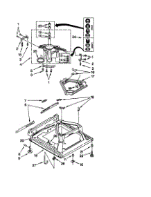 Machine Base parts for Kenmore Washer 110.20982990 (11020982990, 110 20982990) from AppliancePartsPros.com