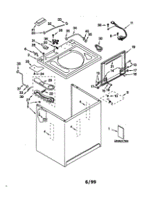 Top And Cabinet parts for Kenmore Washer 110.20992990 (11020992990, 110 20992990) from AppliancePartsPros.com