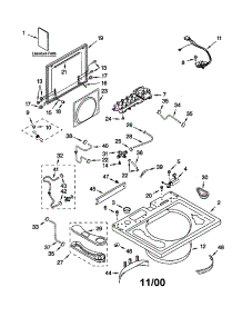 Top And Lid parts for Kenmore Washer 110.21062001 (11021062001, 110 21062001) from AppliancePartsPros.com