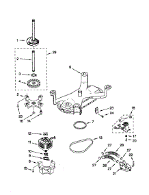Brake, Motor And Pump parts for Kenmore Washer 110.21082001 (11021082001, 110 21082001) from AppliancePartsPros.com