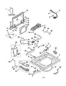 Top And Lid parts for Kenmore Washer 110.21084001 (11021084001, 110 21084001) from AppliancePartsPros.com