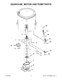 Gearcase, Motor And Pump Parts parts for Kenmore Washer 110.21112022 (11021112022, 110 21112022) from AppliancePartsPros.com
