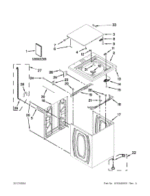 Top And Cabinet Parts parts for Kenmore Washer 110.21292013 (11021292013, 110 21292013) from AppliancePartsPros.com