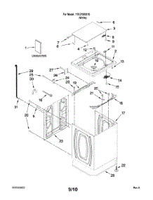 Top And Cabinet Parts parts for Kenmore Washer 110.21302010 (11021302010, 110 21302010) from AppliancePartsPros.com