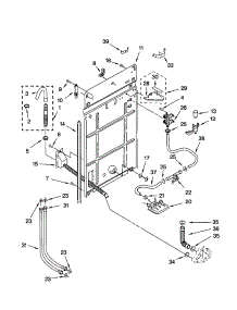 Rear Panel parts for Kenmore Washer 110.22862100 (11022862100, 110 22862100) from AppliancePartsPros.com