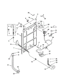 Rear Panel parts for Kenmore Washer 110.22862101 (11022862101, 110 22862101) from AppliancePartsPros.com