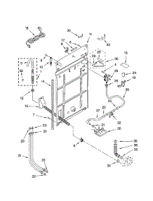 Rear Panel parts for Kenmore Washer 110.22872102 (11022872102, 110 22872102) from AppliancePartsPros.com