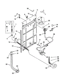 Rear Panel parts for Kenmore Washer 110.22882100 (11022882100, 110 22882100) from AppliancePartsPros.com