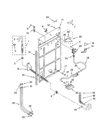 Rear Panel parts for Kenmore Washer 110.22882101 (11022882101, 110 22882101) from AppliancePartsPros.com