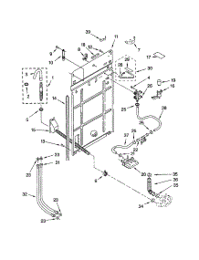 Rear Panel parts for Kenmore Washer 110.22882102 (11022882102, 110 22882102) from AppliancePartsPros.com