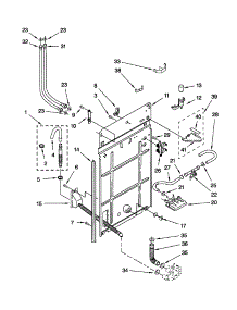 Rear Panel parts for Kenmore Washer 110.22892100 (11022892100, 110 22892100) from AppliancePartsPros.com