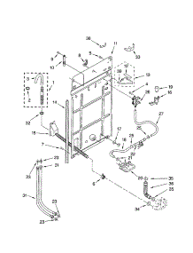 Rear Panel parts for Kenmore Washer 110.22902101 (11022902101, 110 22902101) from AppliancePartsPros.com