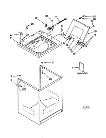 Top And Cabinet parts for Kenmore Washer 110.22904100 (11022904100, 110 22904100) from AppliancePartsPros.com