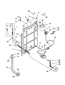Rear Panel parts for Kenmore Washer 110.22904100 (11022904100, 110 22904100) from AppliancePartsPros.com
