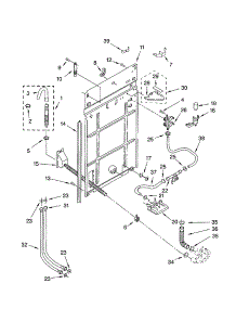 Rear Panel parts for Kenmore Washer 110.22912101 (11022912101, 110 22912101) from AppliancePartsPros.com