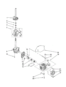 Brake / Clutch / Gearcase / Motor / Pump parts for Kenmore Washer 110.22912101 (11022912101, 110 22912101) from AppliancePartsPros.com
