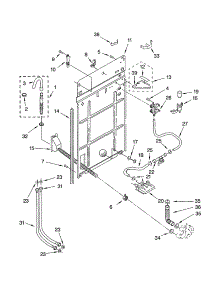 Rear Panel parts for Kenmore Washer 110.22922101 (11022922101, 110 22922101) from AppliancePartsPros.com