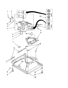 Machine Base parts for Kenmore Washer 110.22922101 (11022922101, 110 22922101) from AppliancePartsPros.com